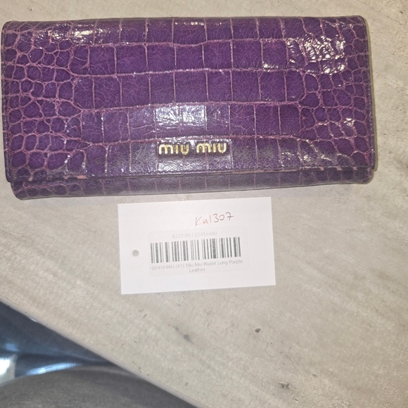Miu Miu crocodile embossed EUC with tags purple - Picture 14 of 14